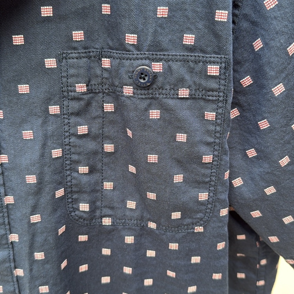 Tommy Bahama cotton Blue patriotic Button up short sleeve shirt large nwot - Picture 2 of 7